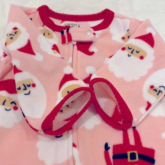 Carters Infant Girl Christmas Holiday One-piece Pajamas - Picture 4 of 10